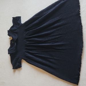 Kate quinn pointelle black cotton dress